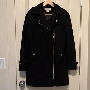 NWOT MK asymmetrical Zip Pea Coat